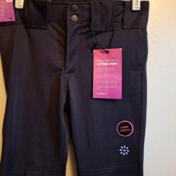 NWT Rip-it Women's 4-Way Stretch Black Softball Pants - Picture 3 of 10